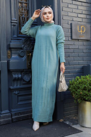 Modest Mint Long Knitwear Dress 31230MINT - 1