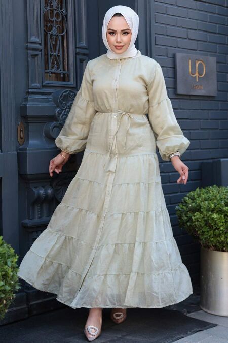 Modest Mint Long Sleeve Dress 75371MINT - NEVA STYLE