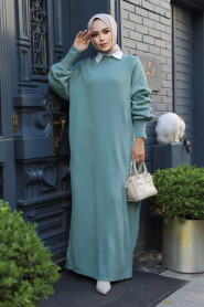 Modest Mint Long Sleeve Knitwear Dress 100013MINT - 1