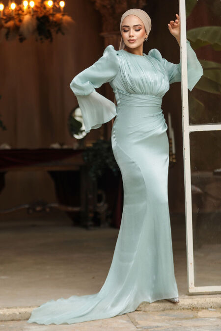 Modest Mint Prom Dress 48531MINT - NEVA STYLE