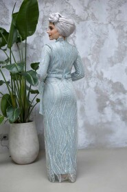 Modest Mint Wedding Dress 4764MINT - 5