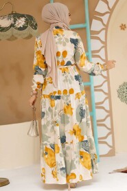 Modest Mustard Maxi Dress 10214HR - 4