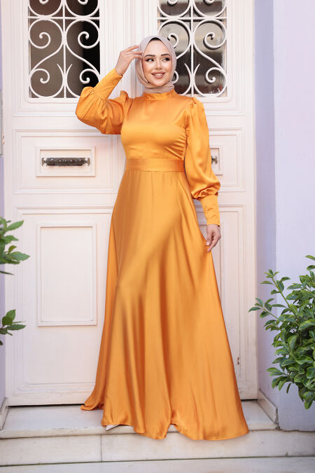 modest yellow bridesmaid dresses Dani Modest A-Line Scoop Ruched Floor Length Chiffon Bridesmaid Dresses, Mustard