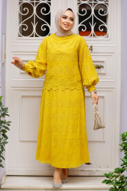 Modest Mustard Skirted Dual Suit 14181HR - 1