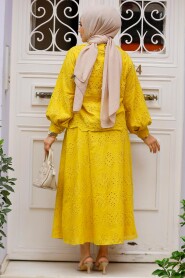 Modest Mustard Skirted Dual Suit 14181HR - 3