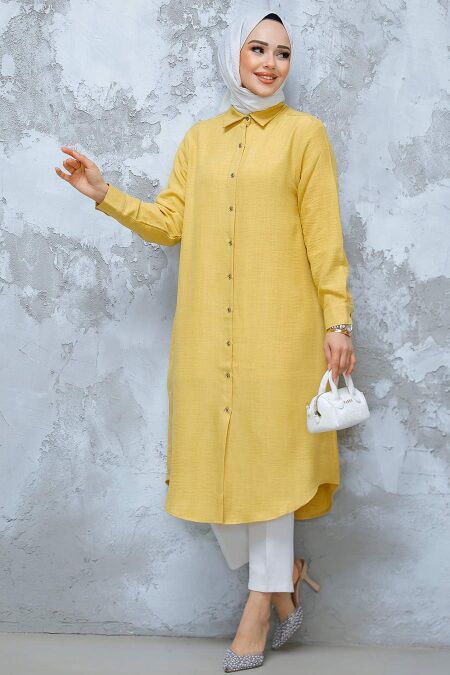 Modest Mustard Top 10784HR - NEVA STYLE