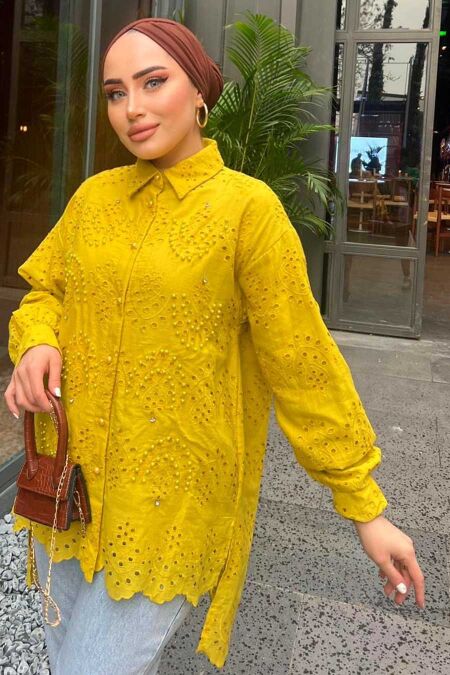 Modest Mustard Tunic 13512HR - NEVA STYLE