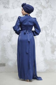 Modest Navy Blue Bridal Dress 4934L - 4