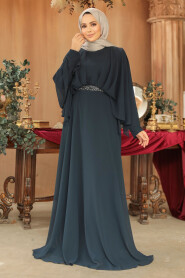 Modest Navy Blue Bridesmaid Dress 25891L - 2