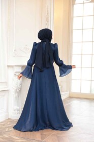 Modest Navy Blue Bridesmaid Dress 4986L - 4