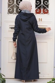 Modest Navy Blue Coat 62091L - 3