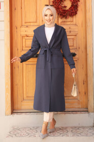 Modest Navy Blue Coat 72112L - 2