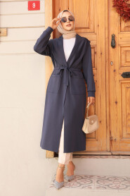 Modest Navy Blue Coat 72112L - 3