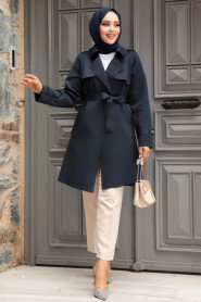  Modest Navy Blue Coat 72131L - 1