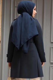  Modest Navy Blue Coat 72131L - 3