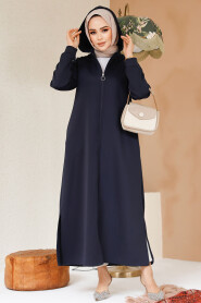 Modest Navy Blue Coat 72231L - 3