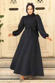 Modest Navy Blue Dress 23102L - 1