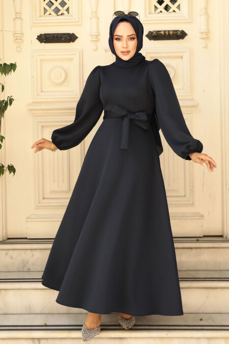 Modest Navy Blue Dress 23102L - NEVA STYLE
