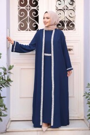 Modest Navy Blue Dress Dual Suit 76852L - 2