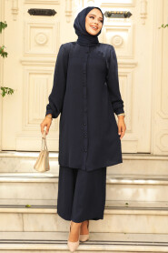 Modest Navy Blue Dual Suit 12172L - 2