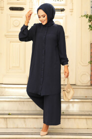 Modest Navy Blue Dual Suit 12172L - 1