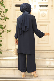 Modest Navy Blue Dual Suit 12172L - 3