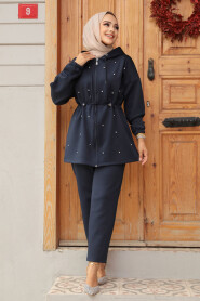 Modest Navy Blue Dual Suit 12271L - 2