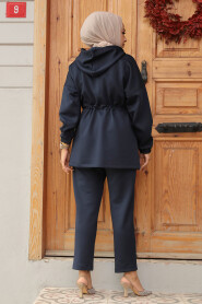 Modest Navy Blue Dual Suit 12271L - 3