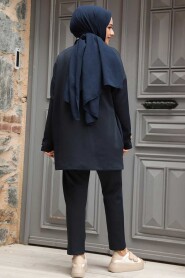 Modest Navy Blue Dual Suit 12391L - 3