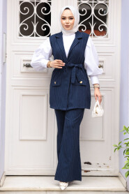 Modest Navy Blue Dual Suit 12551L - 3
