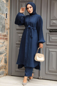 Modest Navy Blue Dual Suit 12581L - 1