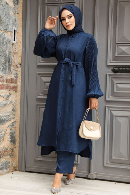 Modest Navy Blue Dual Suit 12581L - NEVA STYLE