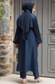 Modest Navy Blue Dual Suit 12581L - 3