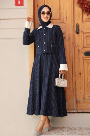 Modest Navy Blue Dual Suit 14220L - 2