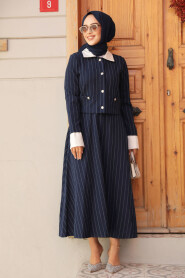 Modest Navy Blue Dual Suit 14220L - 3