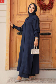 Modest Navy Blue Dual Suit 14236L - 1