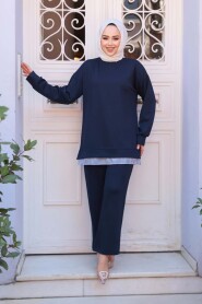 Modest Navy Blue Dual Suit 17412L - 1