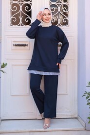 Modest Navy Blue Dual Suit 17412L - 2