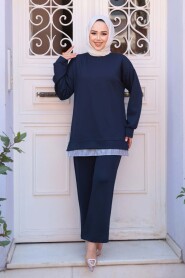 Modest Navy Blue Dual Suit 17412L - 3