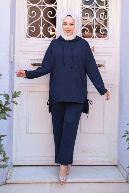 Modest Navy Blue Dual Suit 17431L - NEVA STYLE