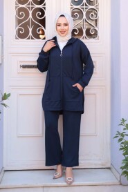 Modest Navy Blue Dual Suit 17461L - 1