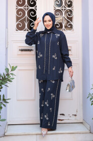 Modest Navy Blue Dual Suit 19030L - 1