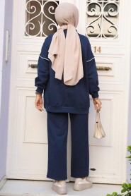 Modest Navy Blue Dual Suit 20105L - 3