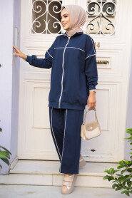 Modest Navy Blue Dual Suit 20105L - 2