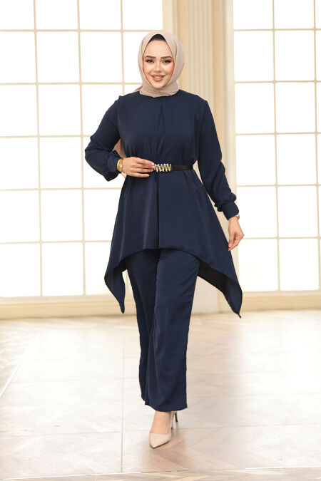 Modest Navy Blue Dual Suit 20253L - NEVA STYLE