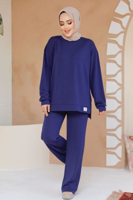 Modest Navy Blue Dual Suit 30187L - NEVA STYLE