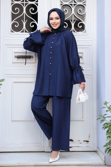 Modest Navy Blue Dual Suit 30451L - NEVA STYLE