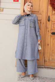 Modest Navy Blue Dual Suit 40143L - 2