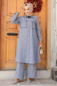 Modest Navy Blue Dual Suit 40143L - 1