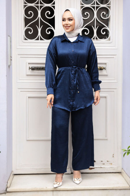 Modest Navy Blue Dual Suit 4016L - NEVA STYLE
